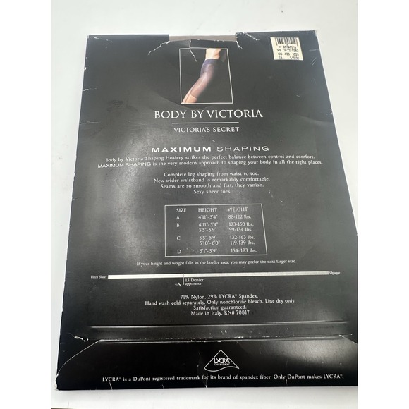 Body Victoria Secret MAXIMUM SHAPING Long Line Control Top 15 Denier Sable Sz B - Picture 7 of 9